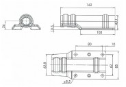 Скоба опорная большая TIR Ø27мм (оцинк./нерж.) (в комплекте с креплением)
